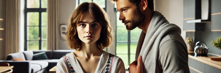 "Na kamerze widzę, że córka zasnęła, niania odniosła ją do łóżeczka, a potem wchodzi mój mąż w ręczniku i niania zaczyna tańczyć. Wstyd." Z życia