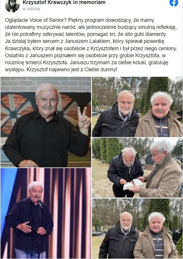 Krzysztof Krawczyk, facebook