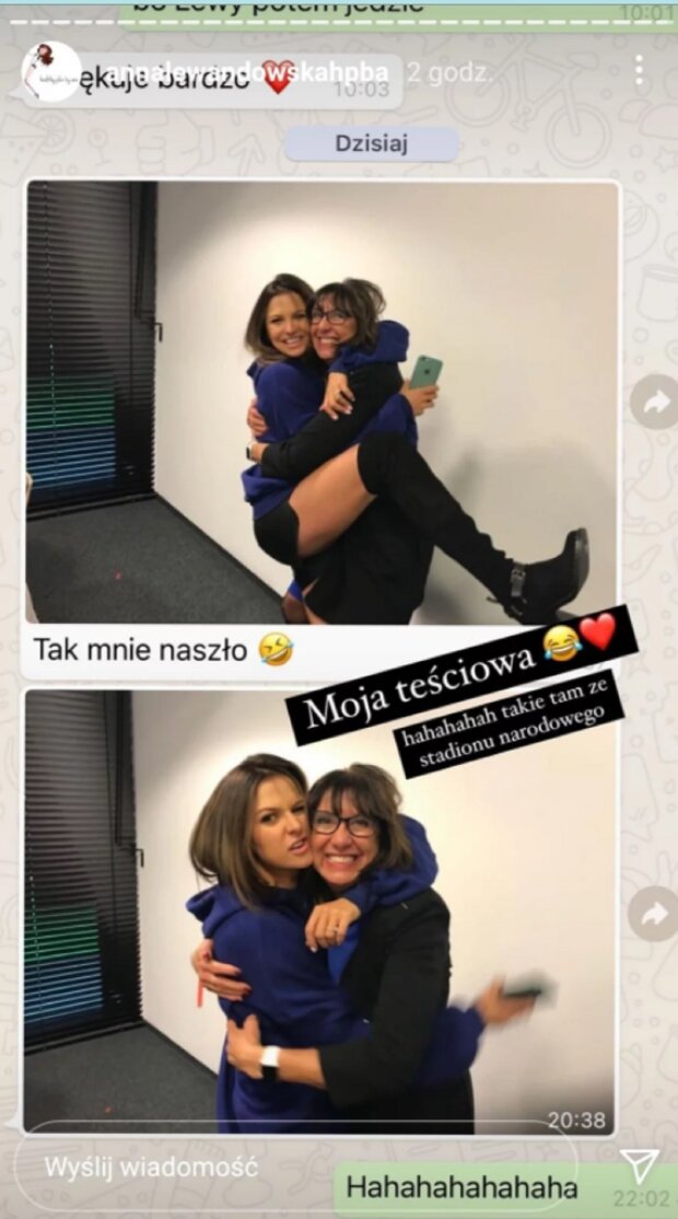 anna lewandowska na zdjęciu z teściową