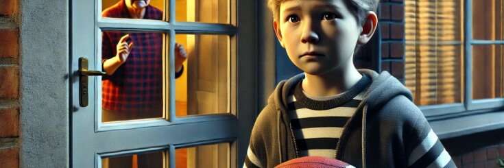 "Mały Marek bawił się piłką na sąsiedniej ulicy i rozbił szybę u nieznajomej kobiety. Nie chciała oddać piłki, Marek wrócił z przeprosinami": z życia