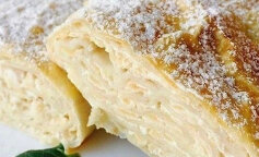 Szybki przepis na strudel jabłkowo-twarogowy z lawasza i jabłka
