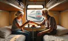 Historia z pociągu: "Pani jechała do syna aby zająć się wnukami. Droga  daleka, w przedziale był starszy mężczyzna, który jadł herbatniki z wrzątkiem"