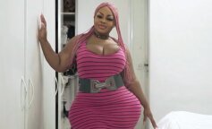 Apetyczna dziewczyna z Afryki Północnej spotyka się z facetem, który jest co najmniej o połowę mniejszy od niej