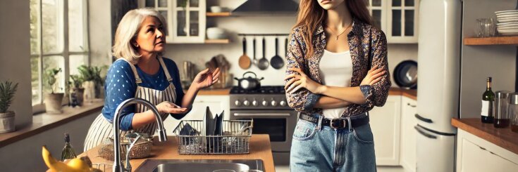 "W domu syna widzę brudne naczynia, pytam synową, dlaczego nie umyła, a ona pokazuje mi świeży manicure i mówi, że Szymon po pracy pozmywa." Z życia