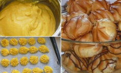 Marzenie każdego smakosza: przepyszne profiterolki z delikatnym kremem angielskim